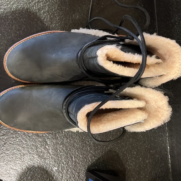 UGG® Black Luisa Leather ankle boot - Picture 7 of 7